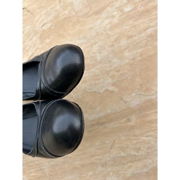 Jill Sander Black Leather Platform Round Toe Heel Sandals Size 41 - Picture 3 of 7